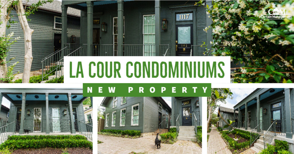 NEW PROPERTY - La Cour Condominiums, 1112-13 9th Street, New Orleans